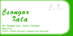 csongor kala business card